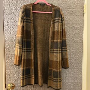 FORTUNE + IVY Plaid Sweater Coat – Size S